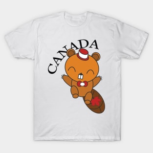 Happy Canadian Beaver T-Shirt